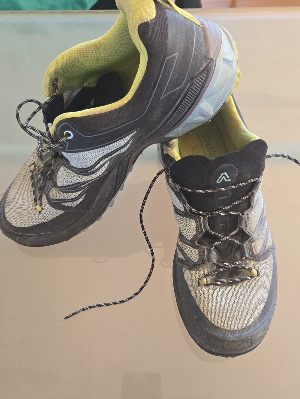 Asolo Men's Trail Runners — Gray, Black with Lime Accents